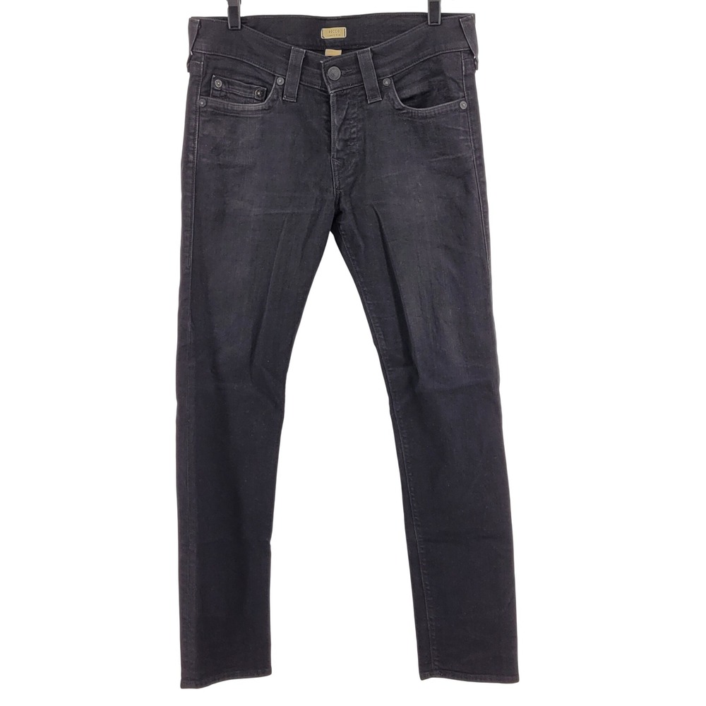 True Religion Rocco Classic Slim‎ 32 Black Denim Jeans Mens